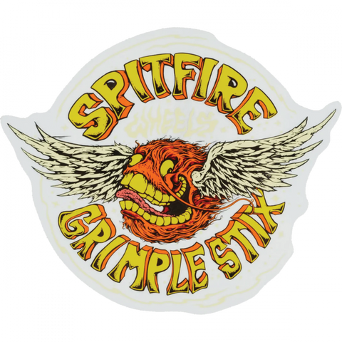 Spitfire Flying Grimple Large Sticker