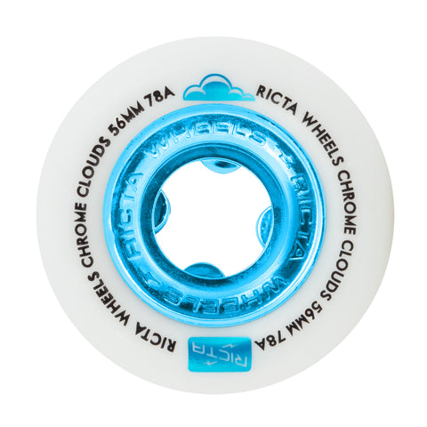 Ricta 56mm Chrome Clouds Blue 78a Skateboard Wheels