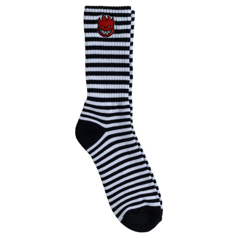 Spitfire Bighead Fill Emb Striped Socks