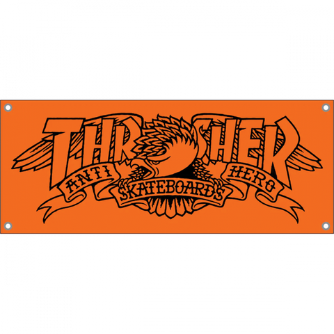 Thrasher x Antihero Orange Eagle Banner