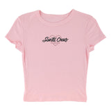 Santa Cruz Love Script Crop T-Shirt Womens Pink