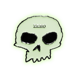 Zero Skull Enamel Pin