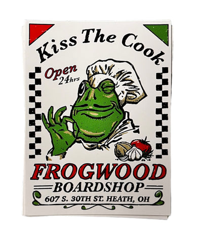 Frogwood Kiss The Cook Sticker