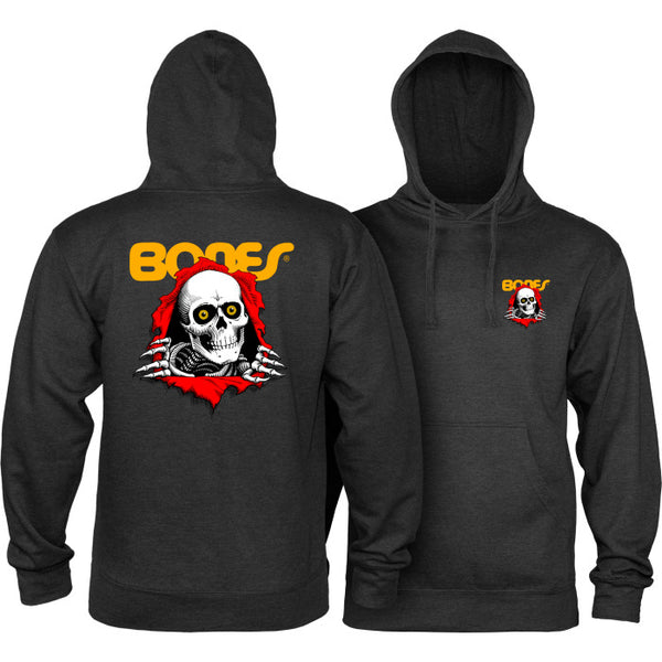 トップス powell 00s sweat bones Powell Peralta Ripper Hooded Sweatshirt Mid Weight Charcoal
