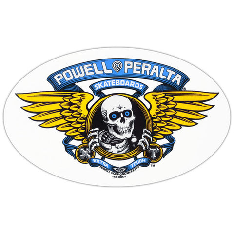 Powell Peralta Sticker Winged Ripper Blue 6.5"