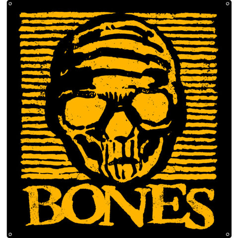 Bones Wheels Black & Gold Banner 34" x 36"