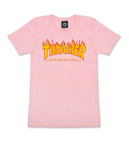 Thrasher Flame Logo Women’s T-Shirt (Pink)