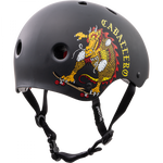 ProTec Skateboard Pads Steve Caballero Classic Matte Black Dragon Skate Helmet